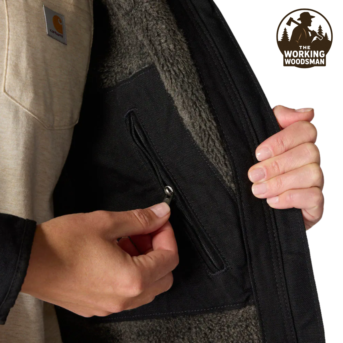 Carhartt Women's Sherpa Lined Jacket - Loose Fit - Washed Duck - 3 Warmest Rating - 104292