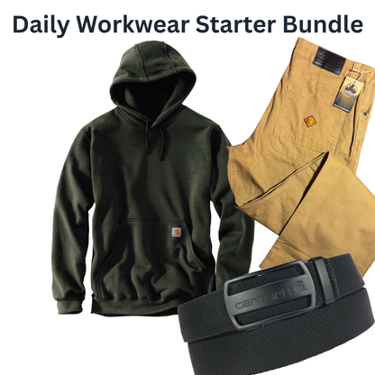 Daily Workwear Starter Bundle – Hoodie + Trailblazer Pants + Ratchet Belt