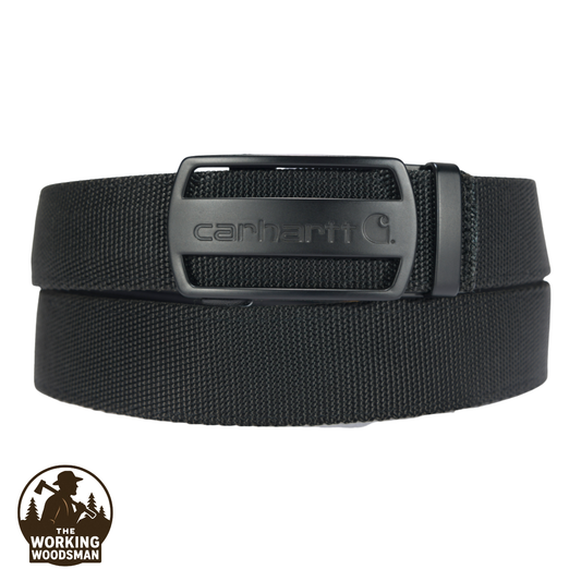 Carhartt Men's Nylon Webbing Ratchet Belt Black - A0005498